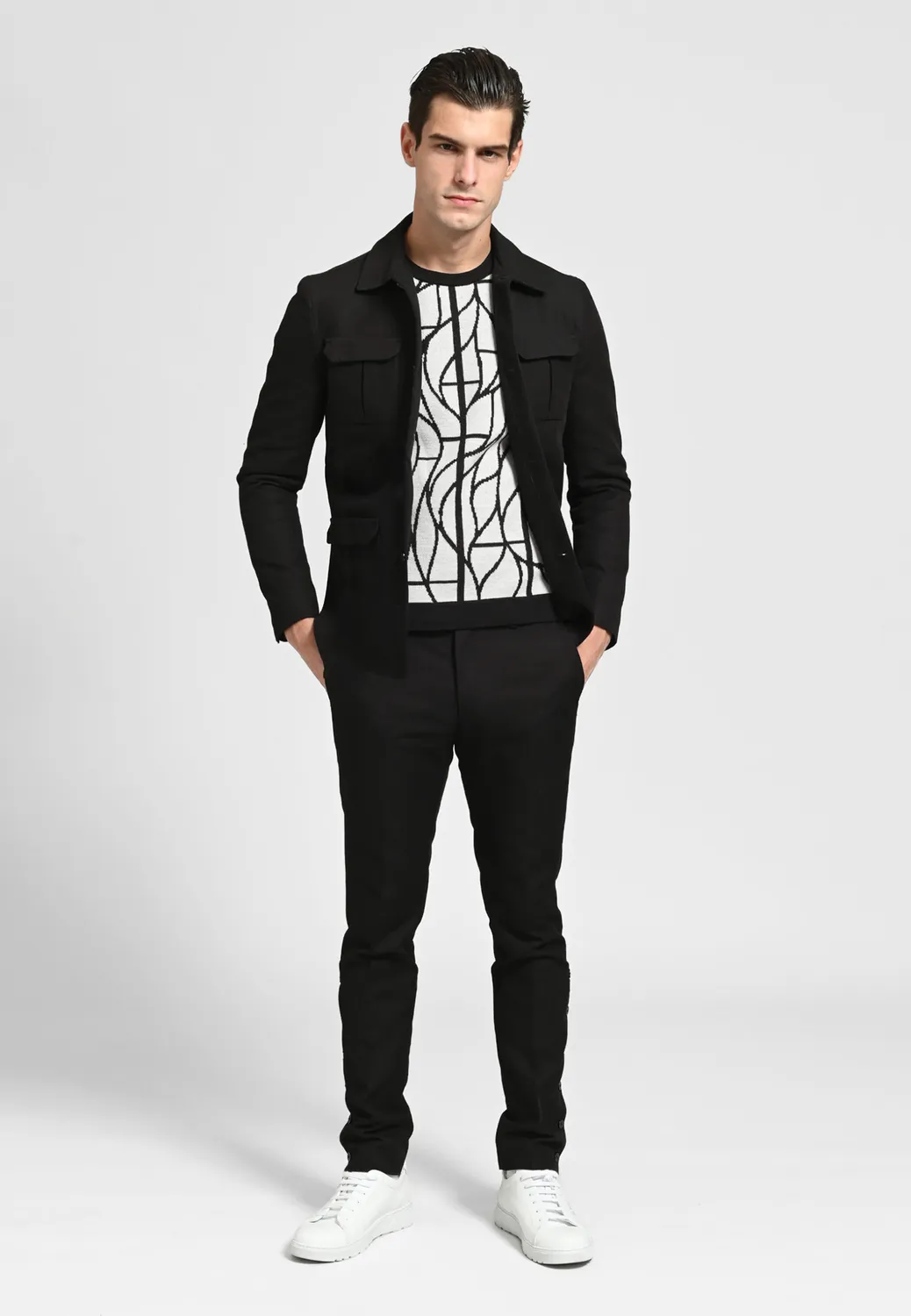 Pierre Talamon Saharienne veste noire homme poches