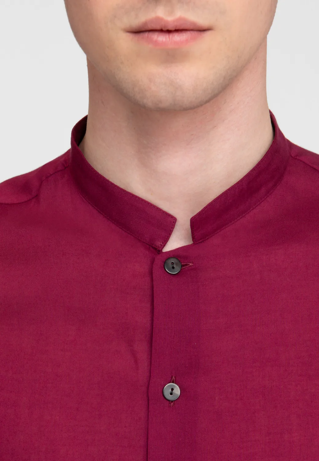 Pierre Talamon Mao chemise pourpre
