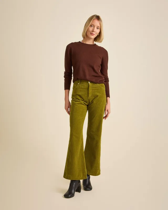 Cotelé Paris Pantalon Flare Pickle velours bio