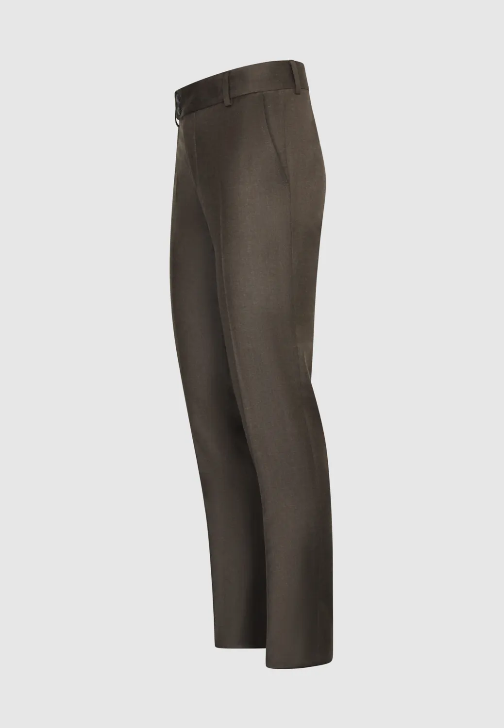 Pierre Talamon pantalon flanelle brun chaud