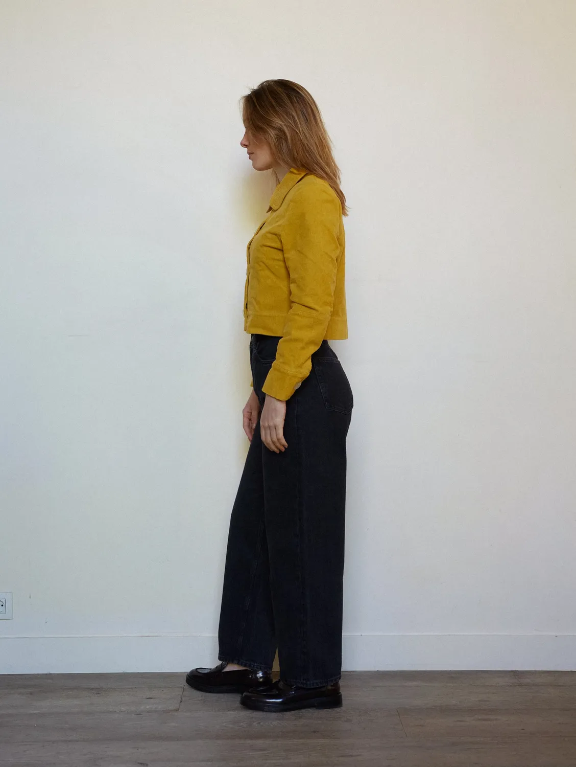 Cotelé Paris Daisy Miel veste velours côtelé
