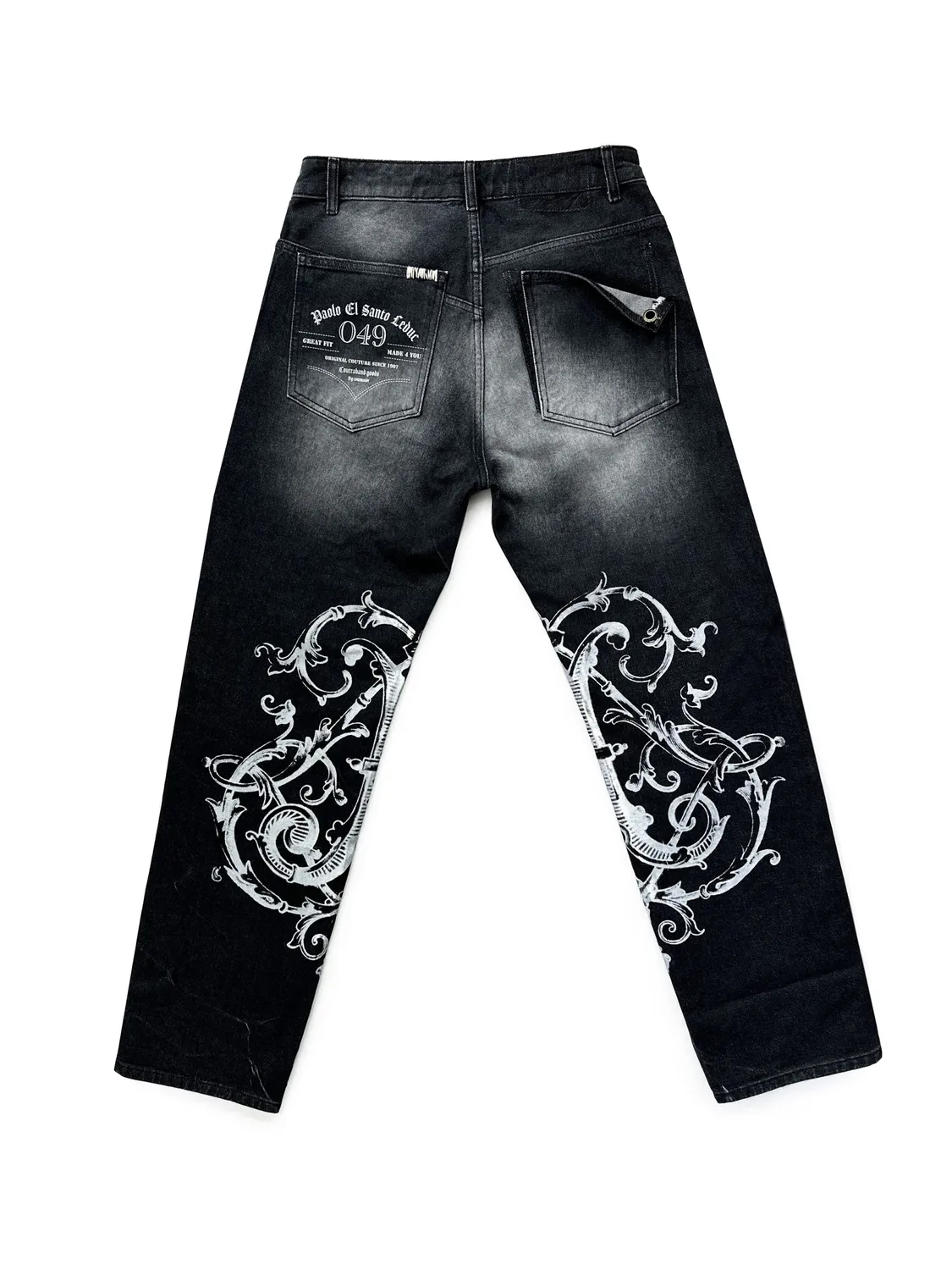 Paolo Leduc Royal jean baggy denim noir 14 oz