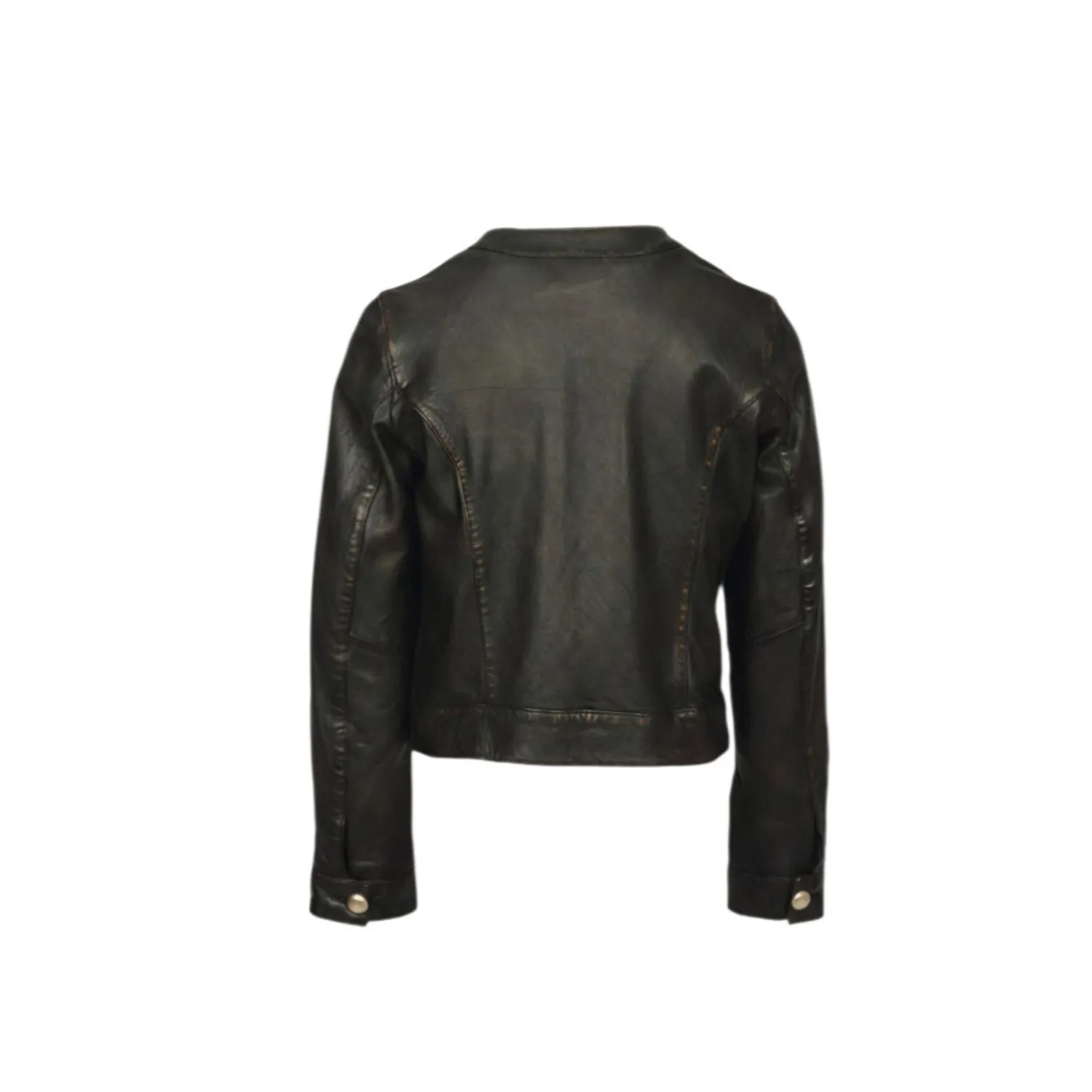 Oakwood Susan 65161 veste cuir marron vieilli