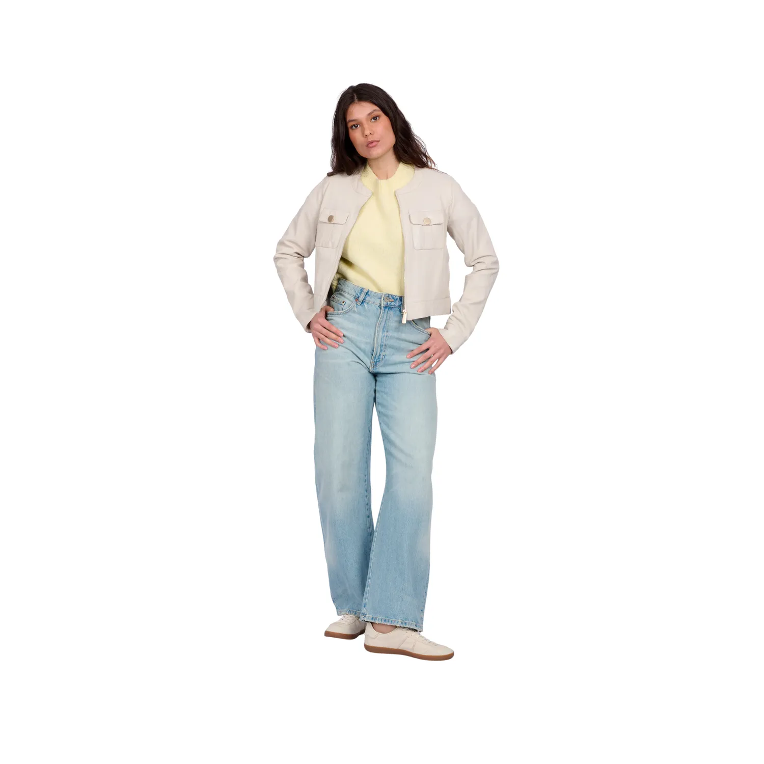 Oakwood Susan 65161 veste cuir blanc
