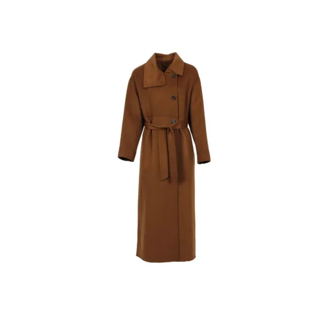 Oakwood Paname 65355 manteau tabacco laine ceinture