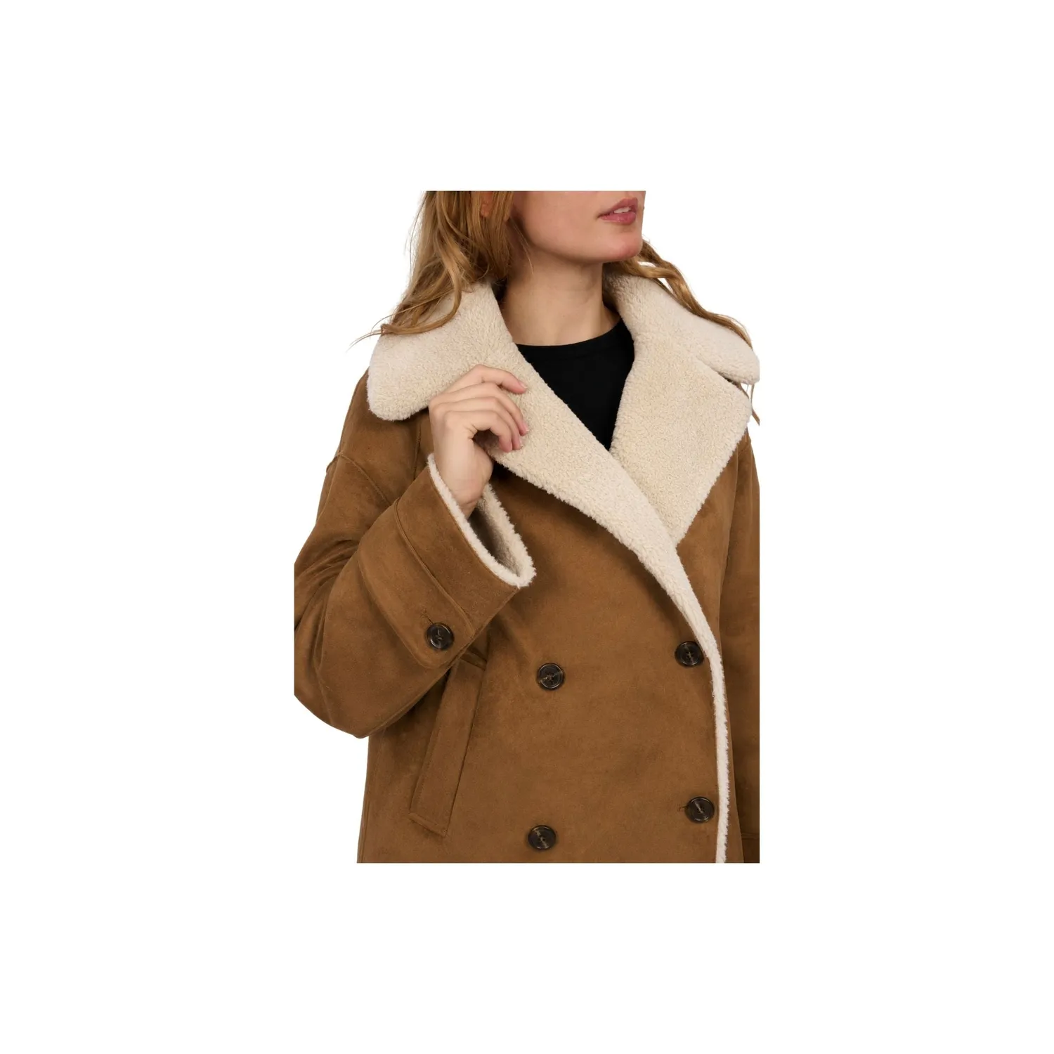 Oakwood Mundi 65254 veste fausse fourrure marron clair