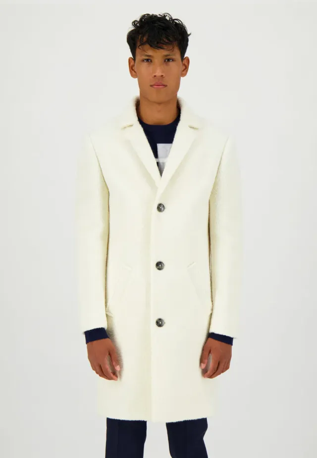 Pierre Talamon ivoire manteau en laine