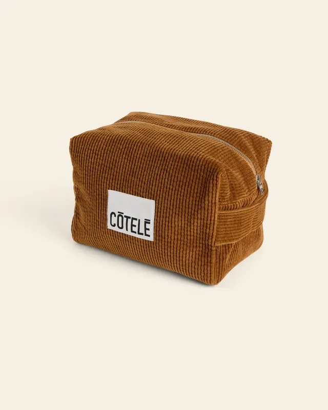 Cotelé Paris Trousse de Toilette XL camel velours