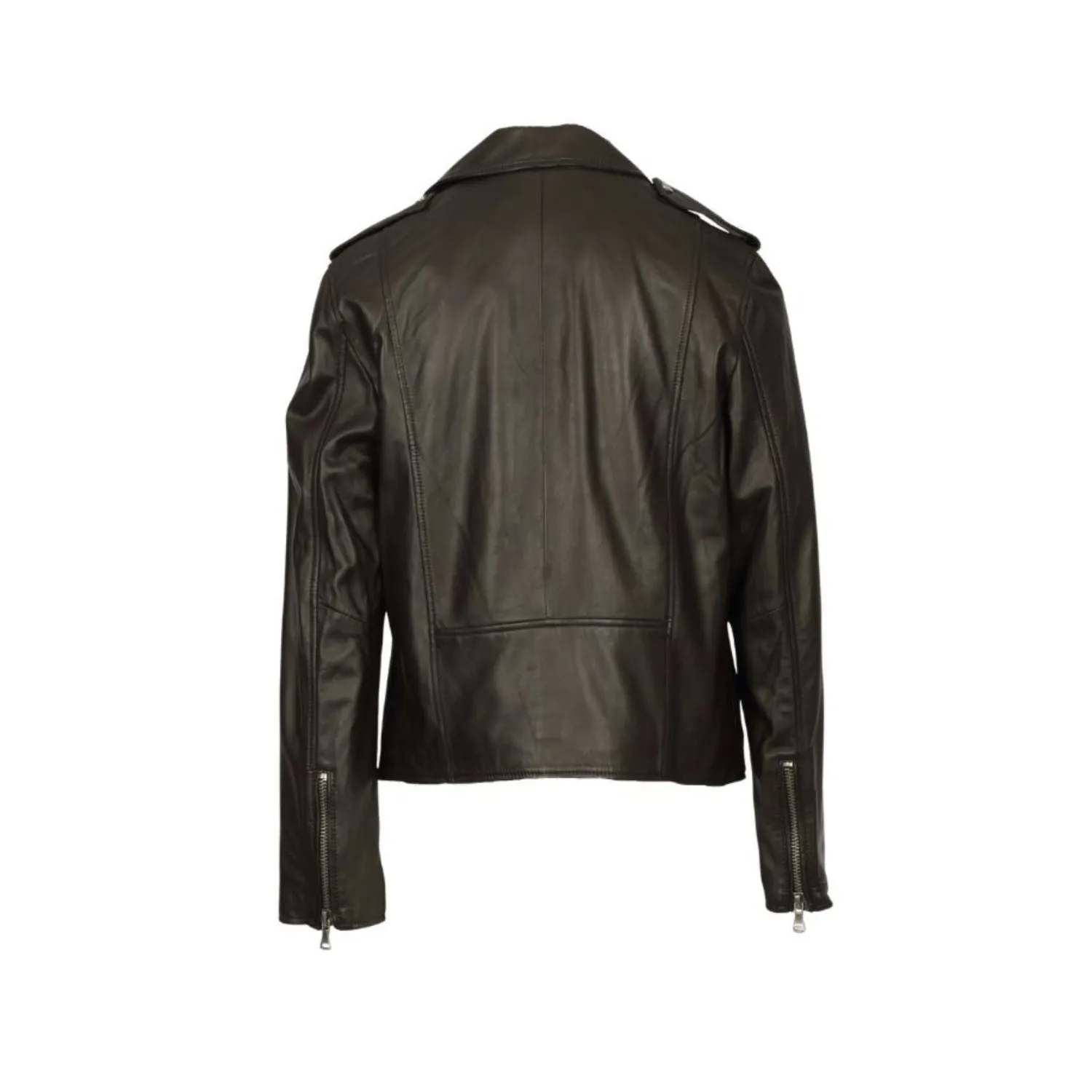 Oakwood Shake 65317 blouson cuir choco asymétrique