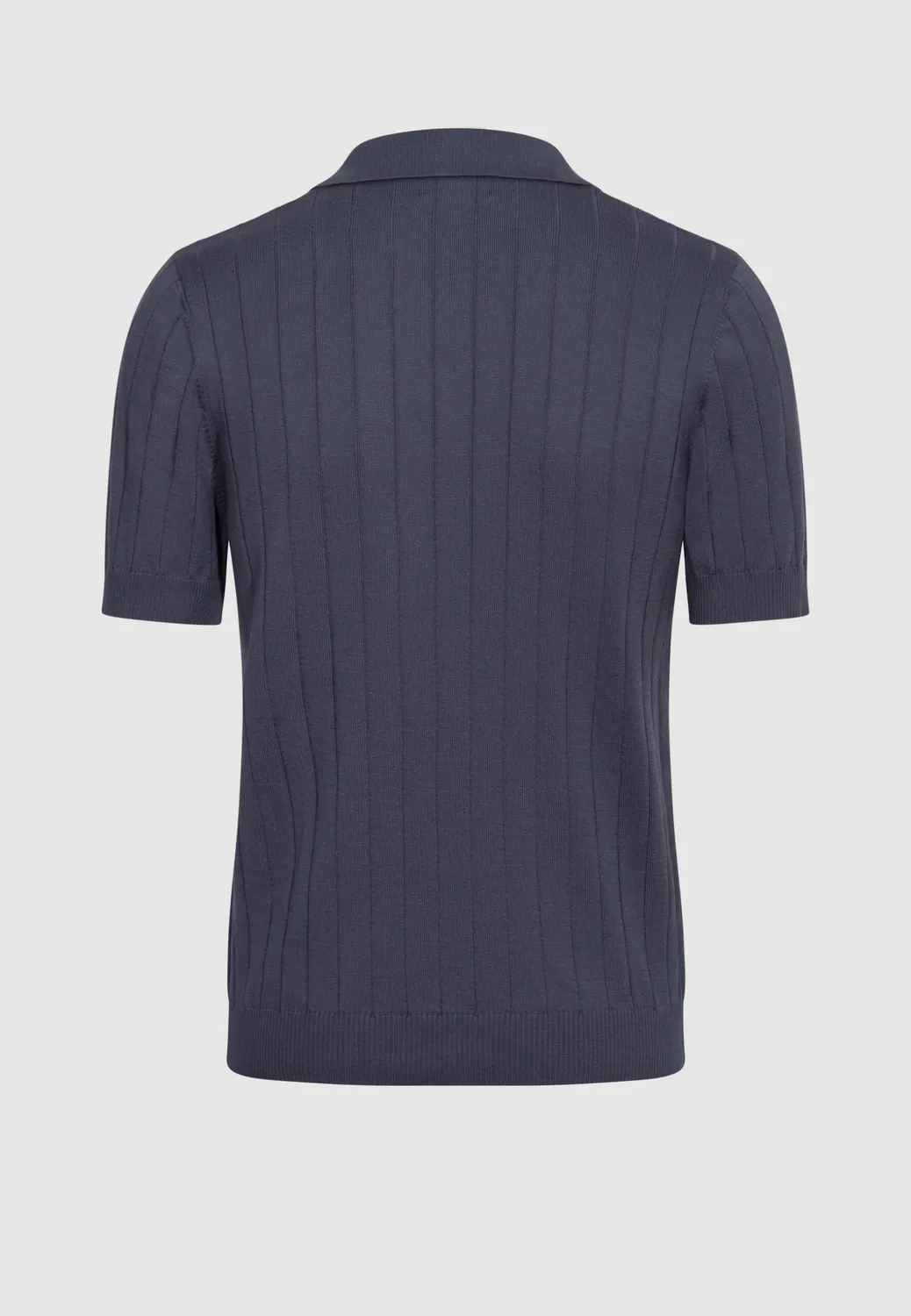 Pierre Talamon Derby polo bleu gris coton