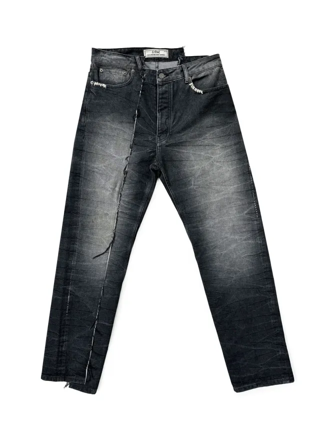 Paolo Leduc Shifted Couture jean denim noir long