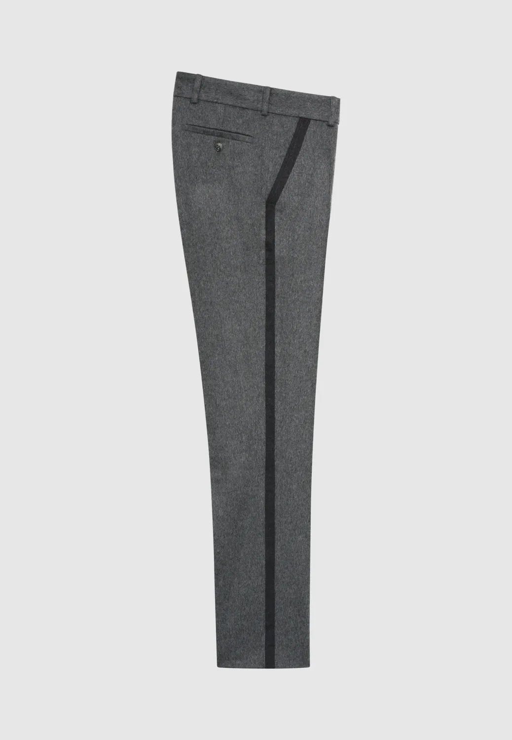 Pierre Talamon pantalon flanelle laine gris bandes