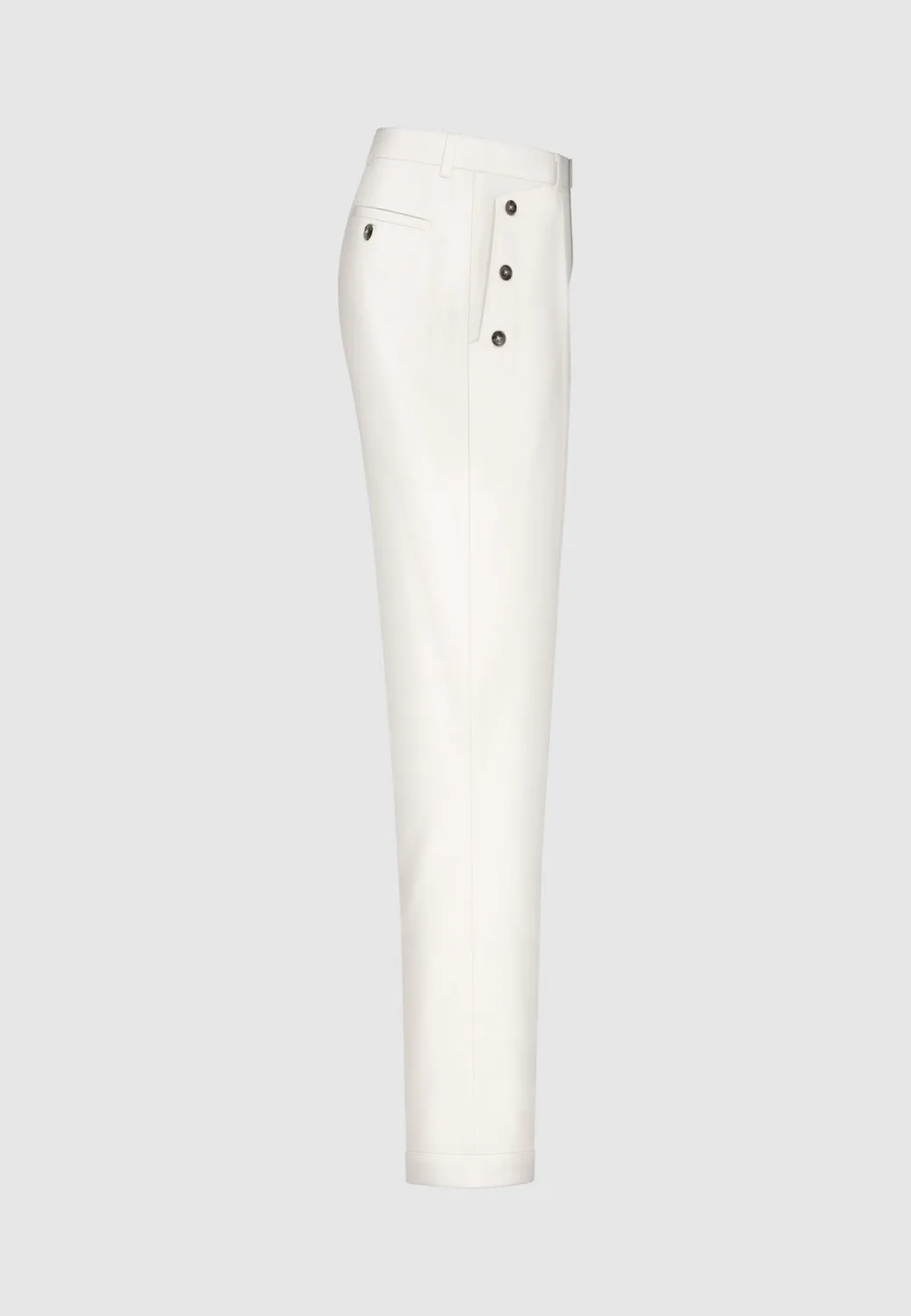 Pierre Talamon Xavier pantalon blanc coupe droite