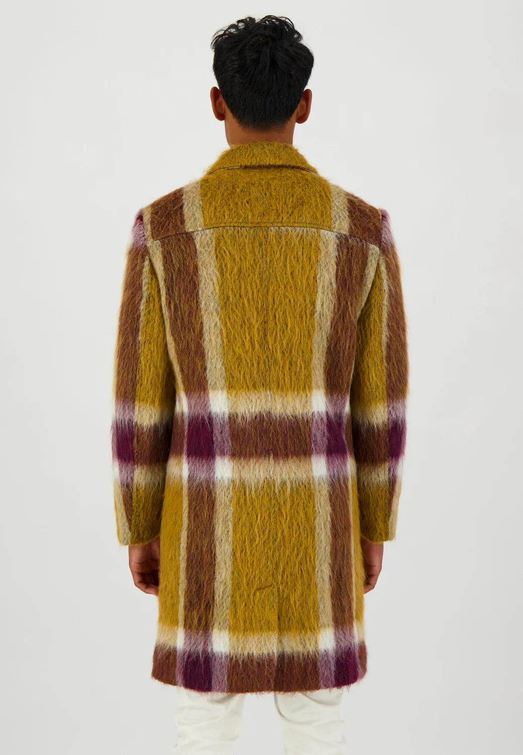 Pierre Talamon manteau laine à carreaux homme hiver