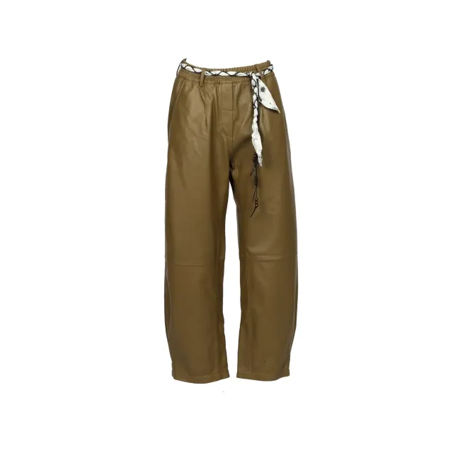 Oakwood Mia Réf. 65214 pantalon cuir Kaki Clair