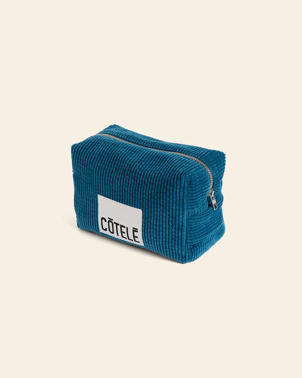 Cotelé Paris trousse de toilette pétrole coton bio