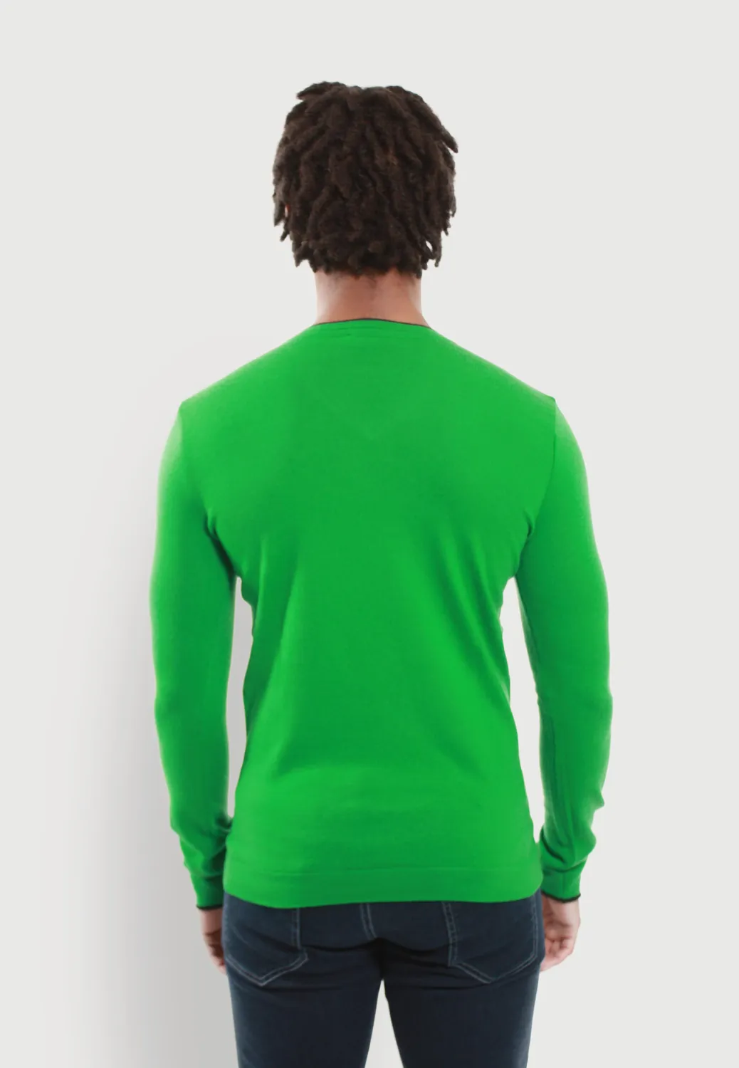 Pierre Talamon pull col V vert