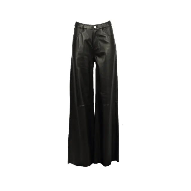 Oakwood Delph 65309 pantalon large cuir noir