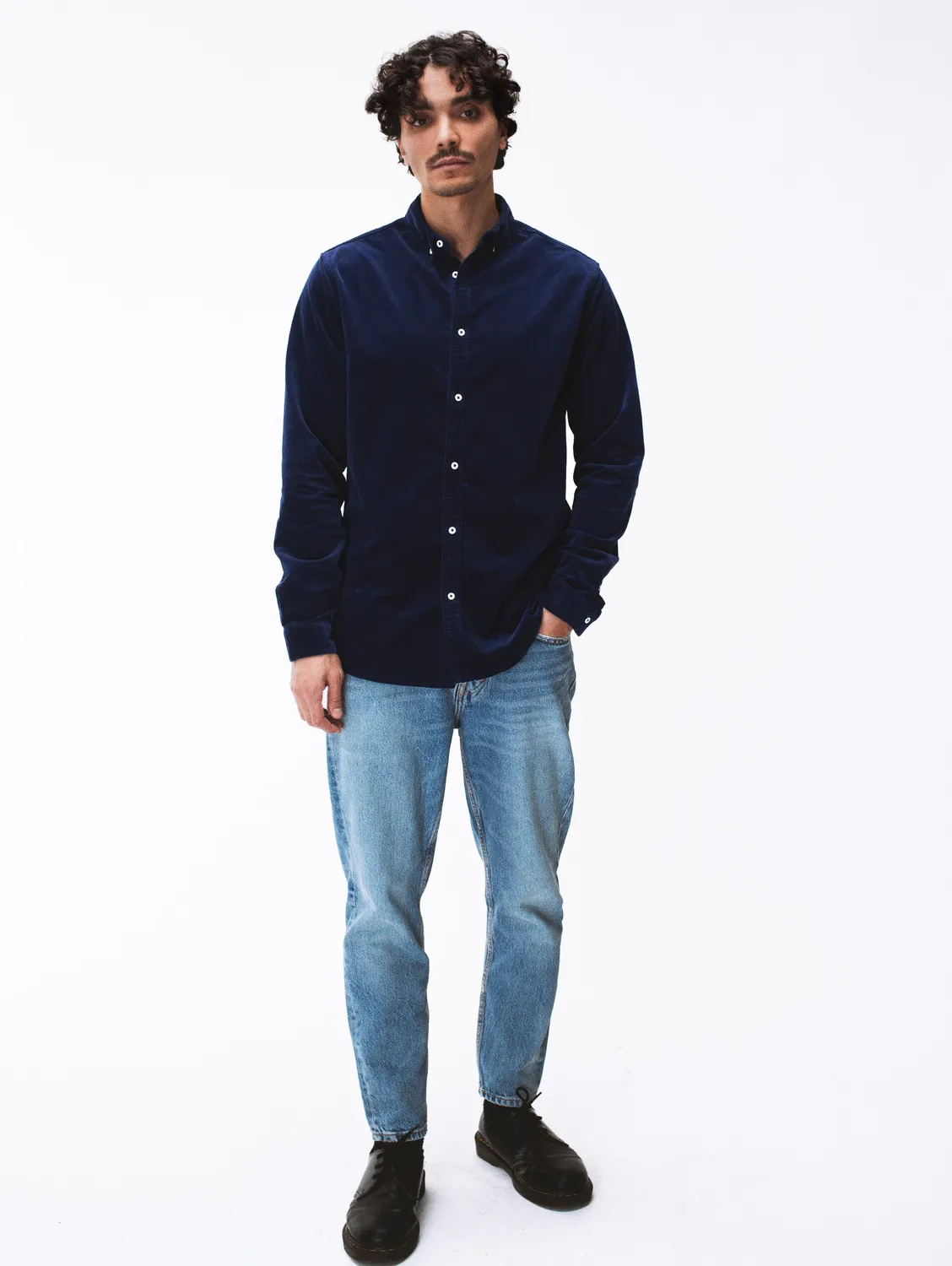 Cotelé Paris Milleraie chemise velours navy coton bio