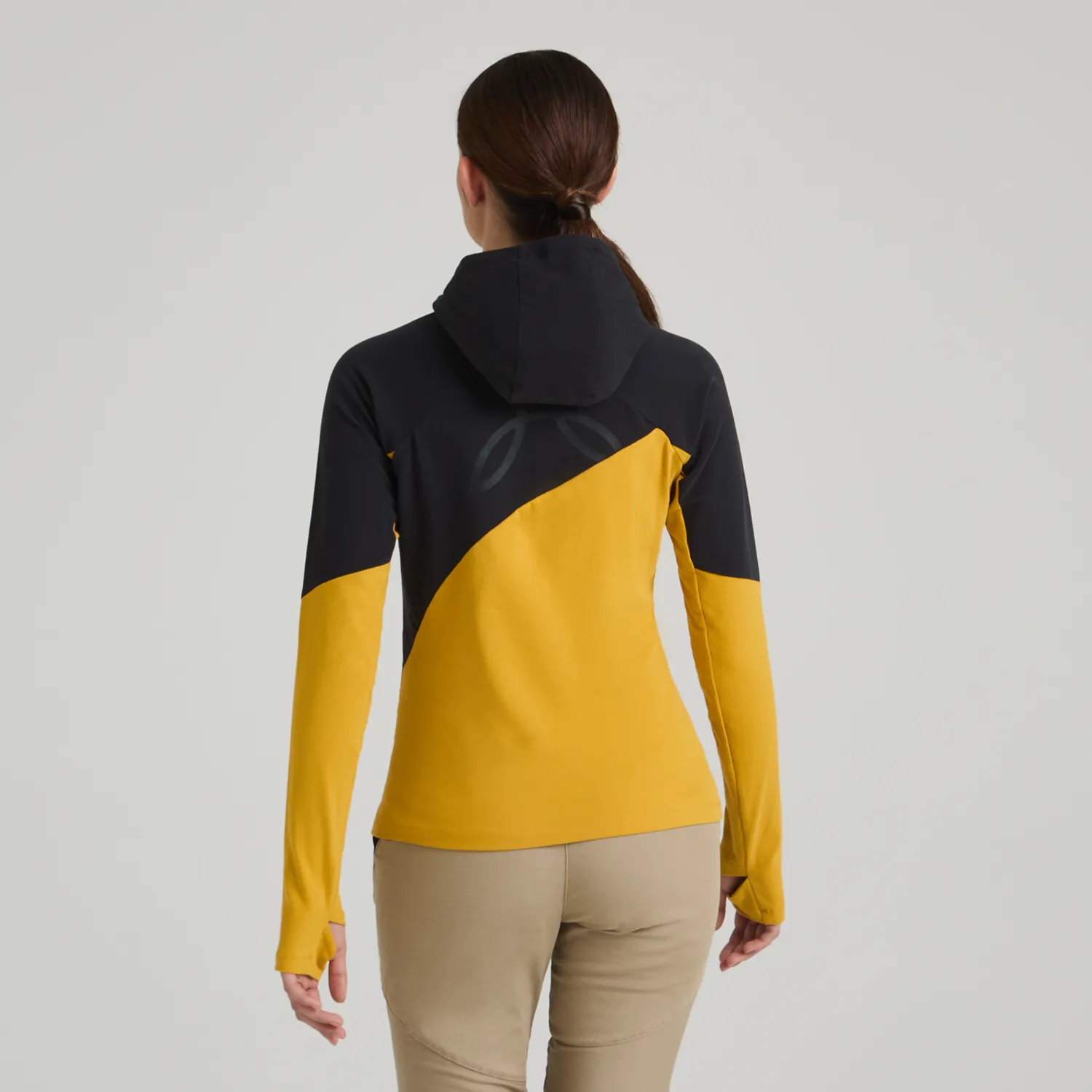 Montura Free Evo Hooded sweat capuche femme moutarde coton