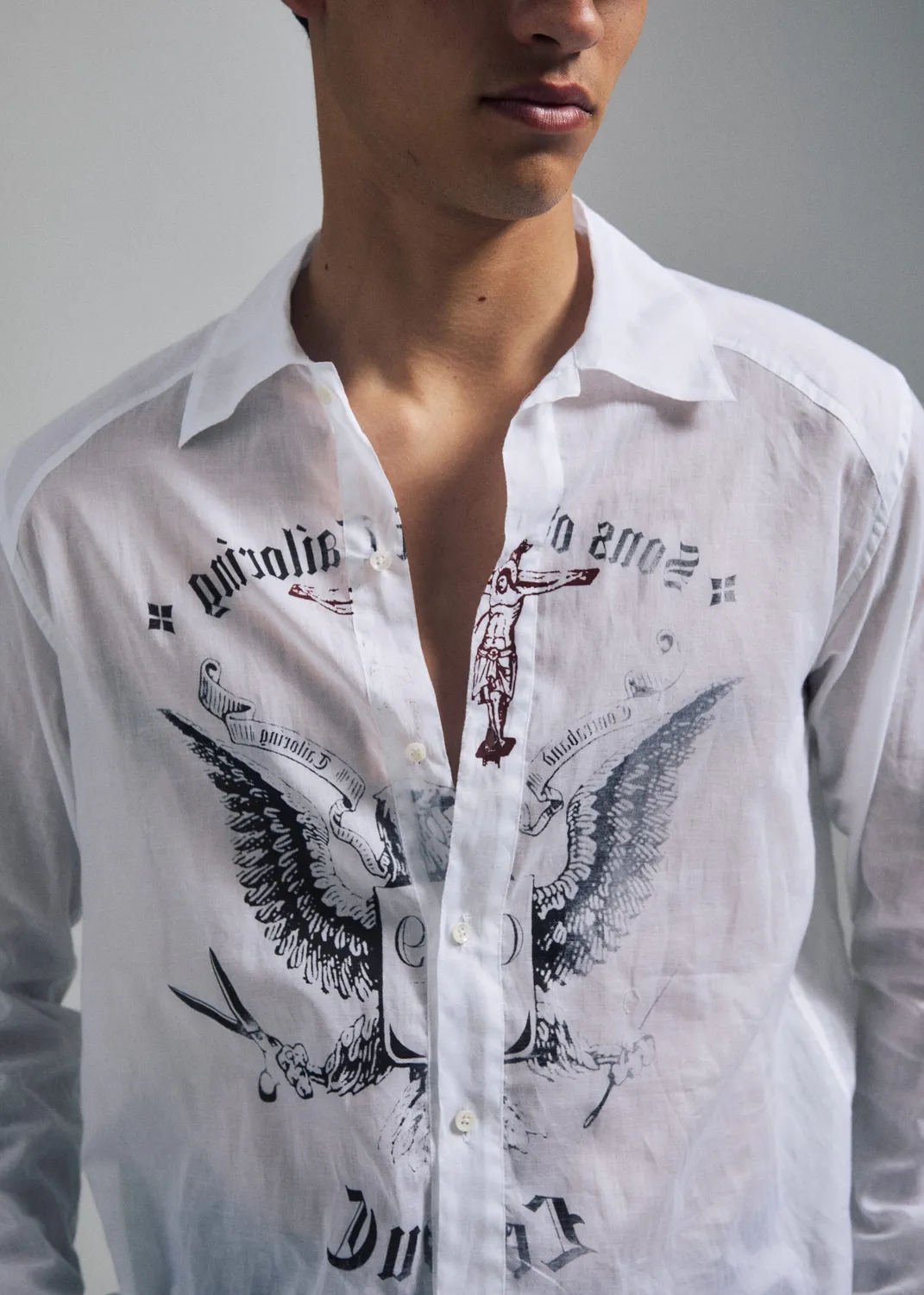 Paolo Leduc Lost Eagle chemise blanche mousseline