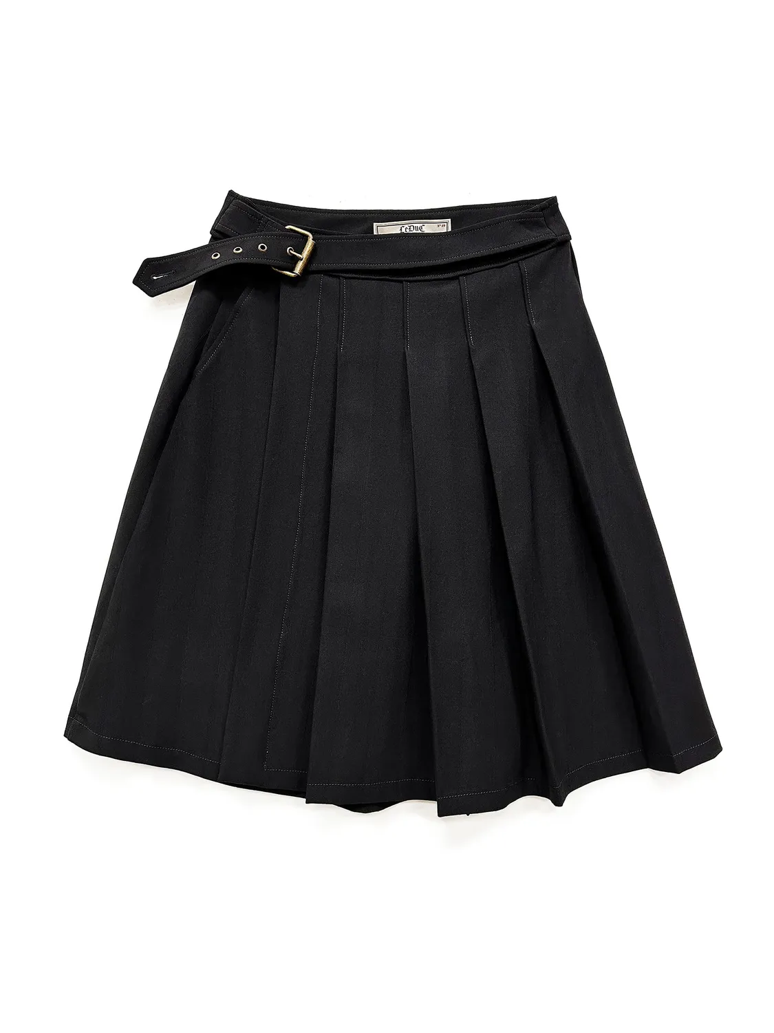 Paolo Leduc Kilt jupe plissée 36/38/40 rayures noires laine