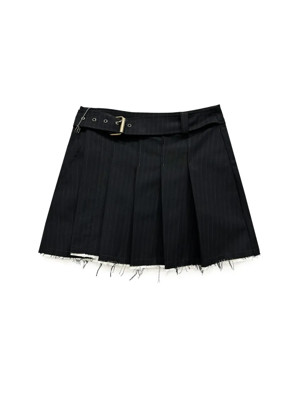 PAOLO LEDUC Mini Kilt jupe noire laine plissée