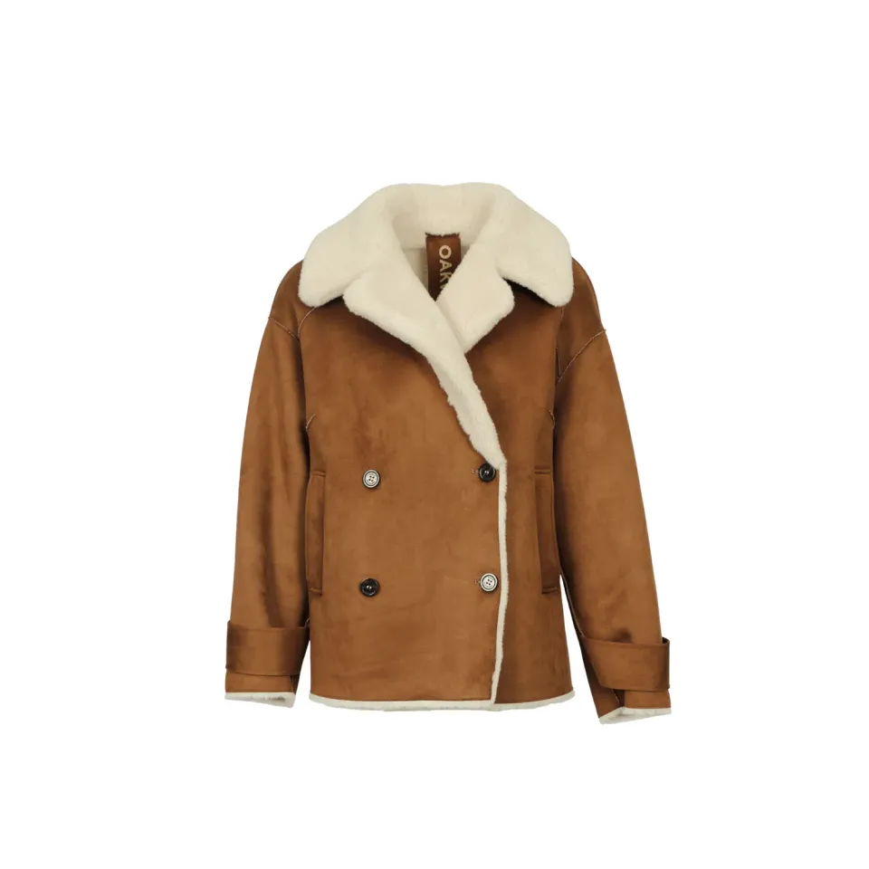 Oakwood Mundi 65254 veste fausse fourrure marron clair