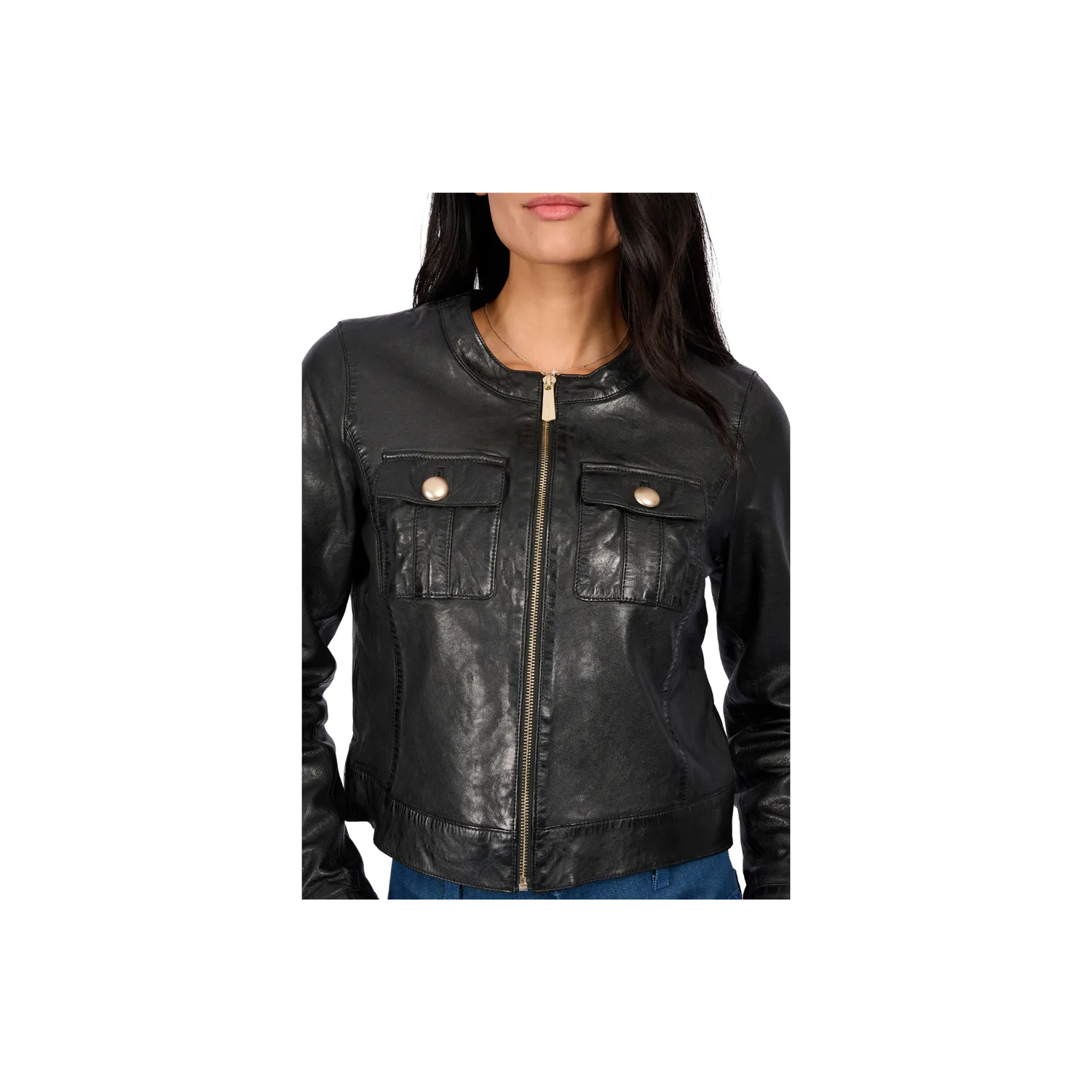 Oakwood Susan 65161 veste cuir mouton noir
