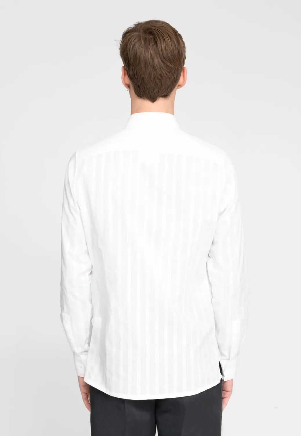 Pierre Talamon chemise blanche à rayures homme