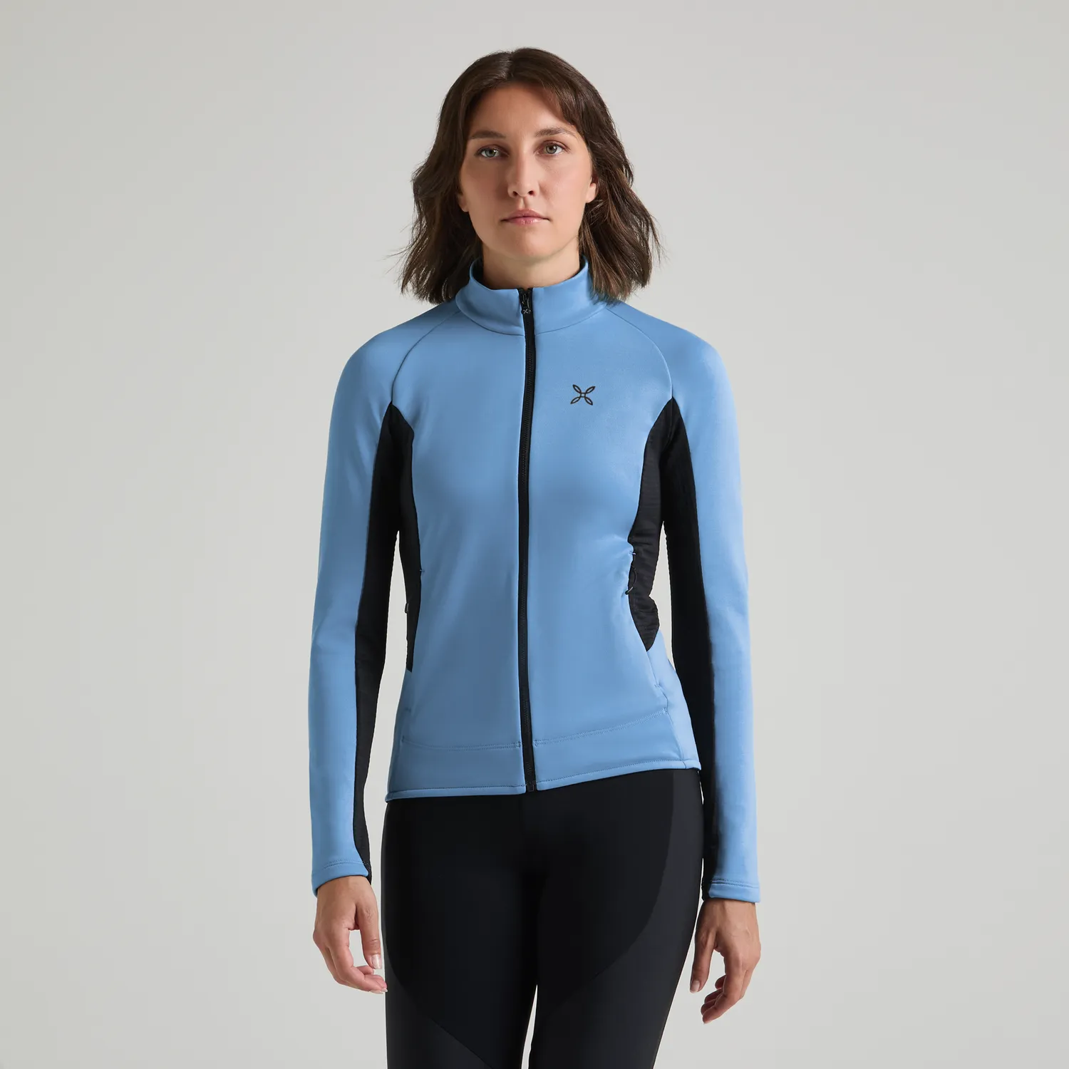 Montura Destiny Maglia veste polaire femme zip turquoise respirante