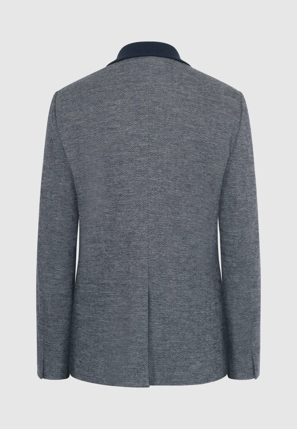 Pierre Talamon veste chevrons laine-coton col maille