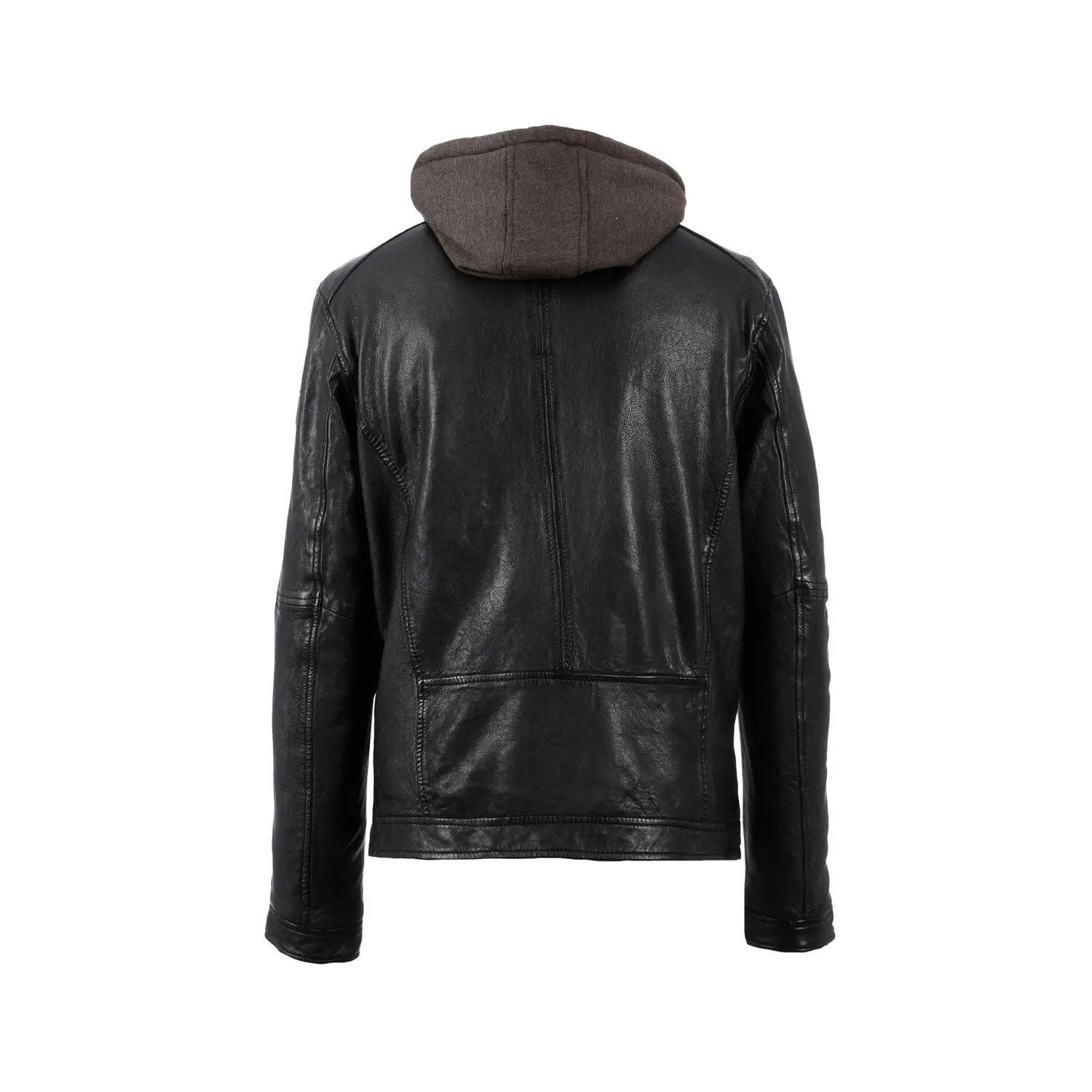 Oakwood Drink 63036 blouson cuir noir capuche homme