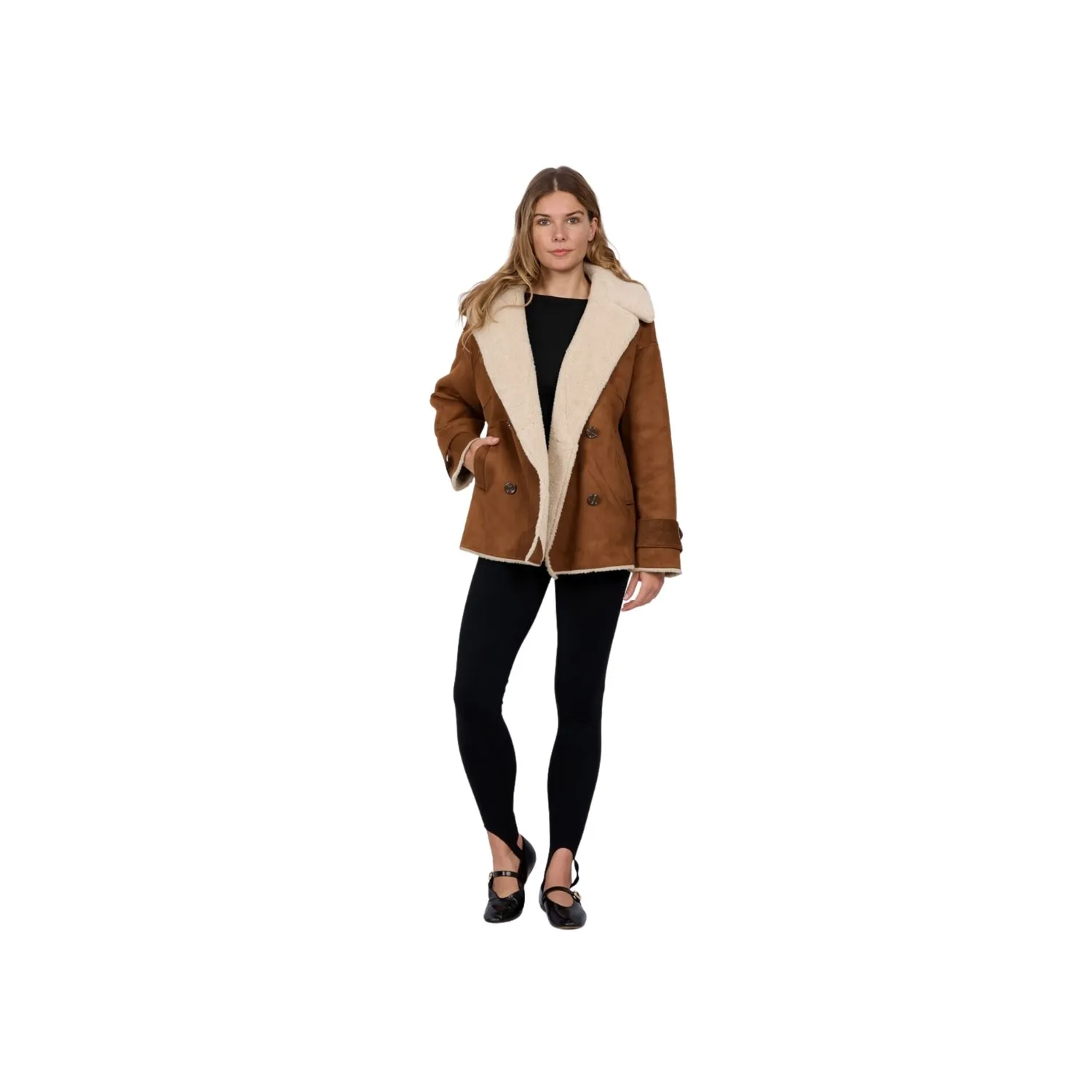Oakwood Mundi 65254 veste fausse fourrure marron clair