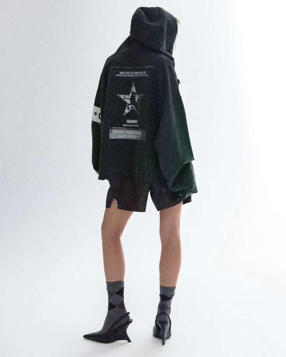 Paolo Leduc The Star hoodie noir cropped