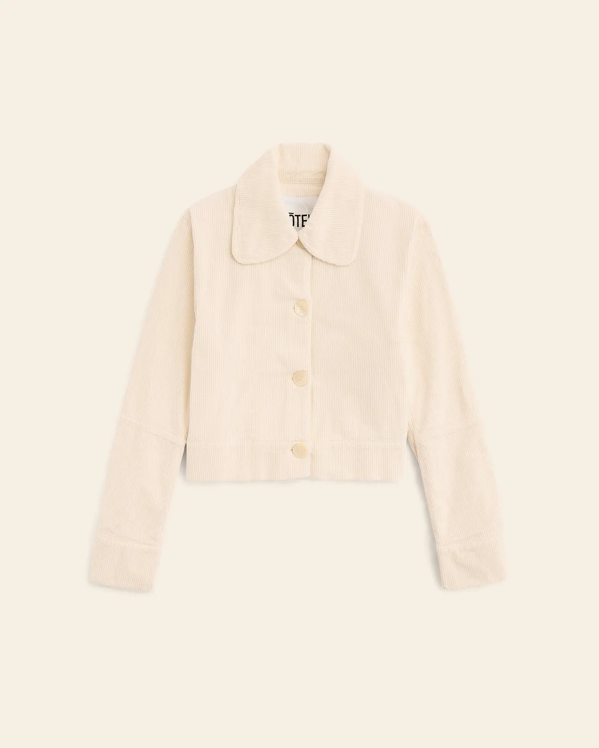 Cotelé Paris Daisy veste écru coton bio