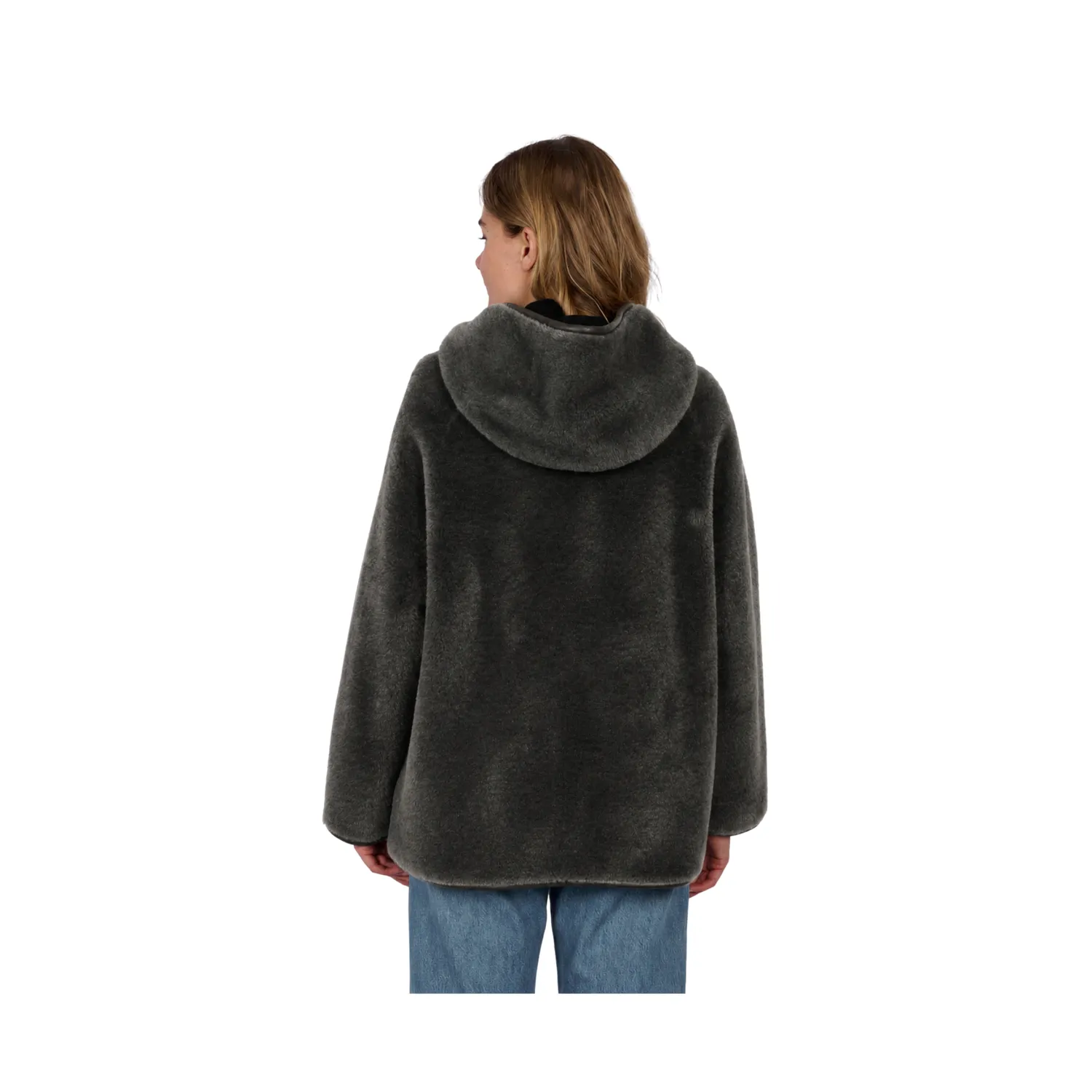 Oakwood Sopra 65255 veste fausse fourrure anthracite