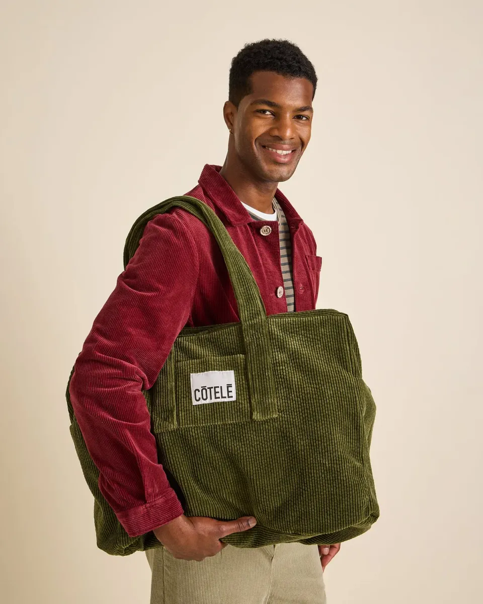 Cotelé Paris sac Chihiro vert olive voyage 50 cm