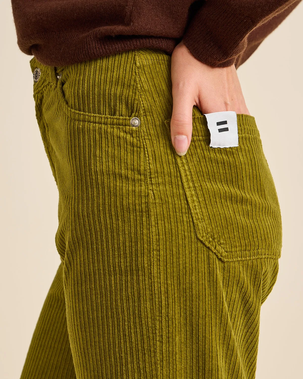 Cotelé Paris Pantalon Flare Pickle velours bio