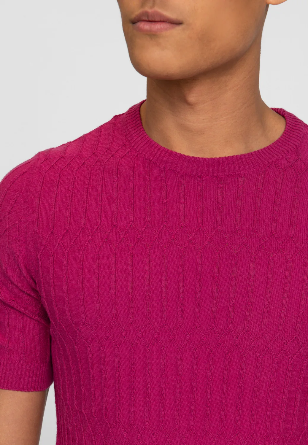 Pierre Talamon T-Shirt Pillar Fuchsia Homme