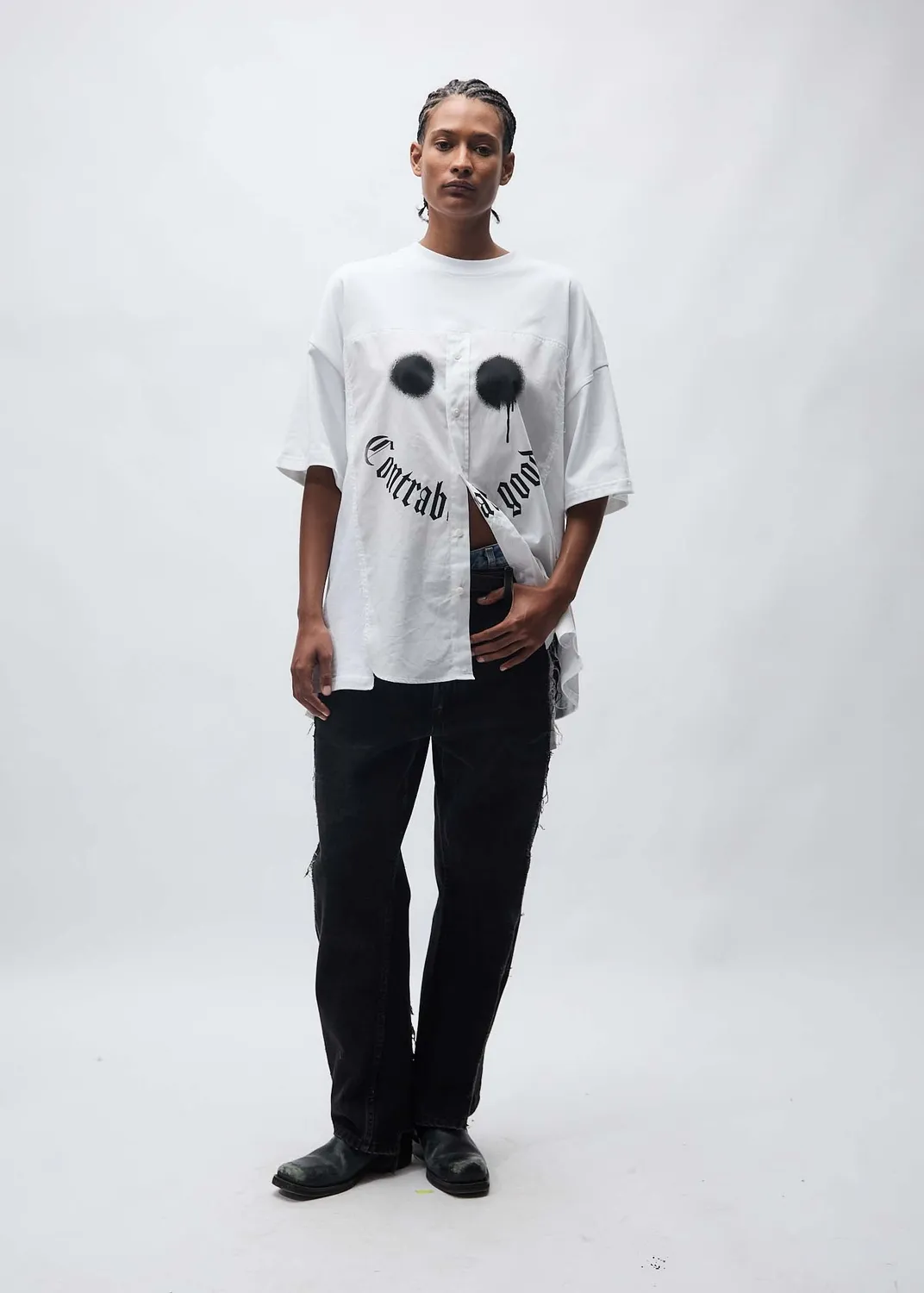 Paolo Leduc Happy Contraband t-shirt coton blanc oversize
