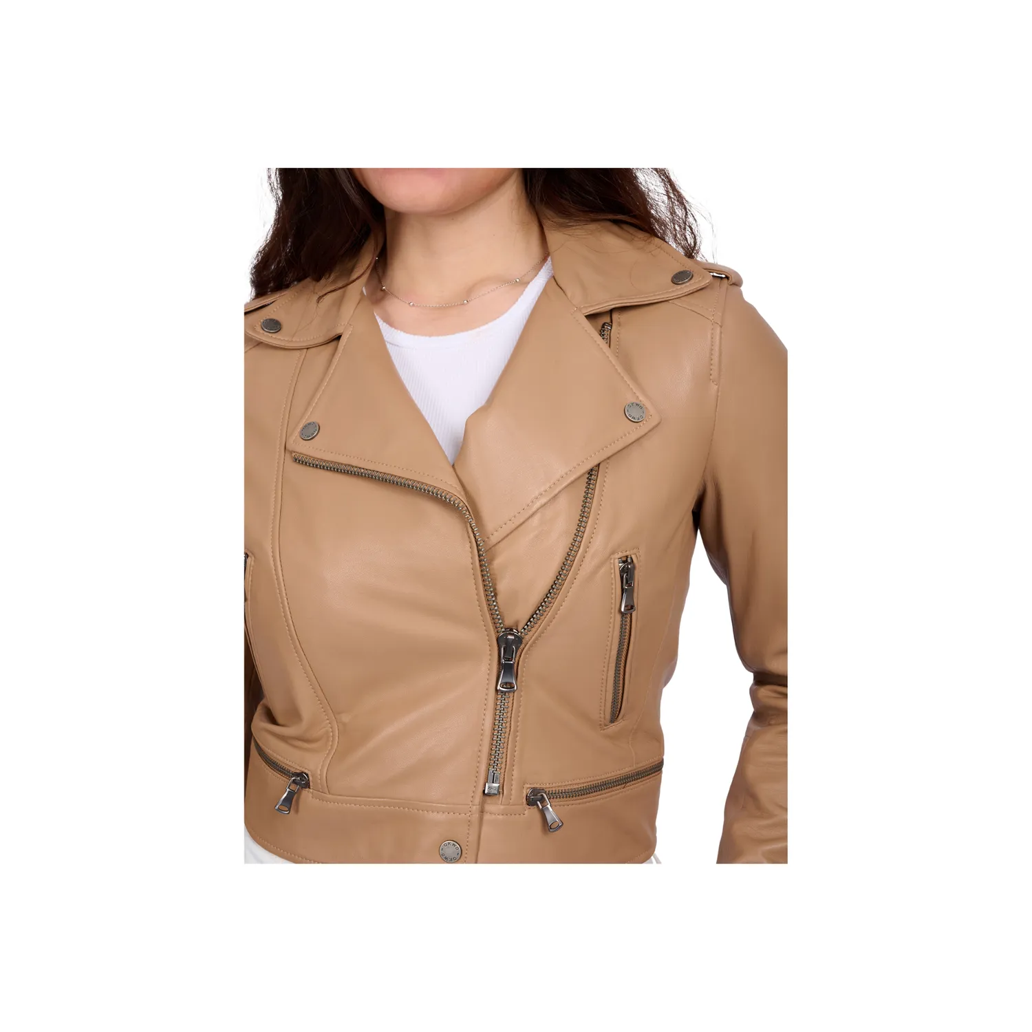 OAKWOOD YOKO 62326 blouson cuir noisette