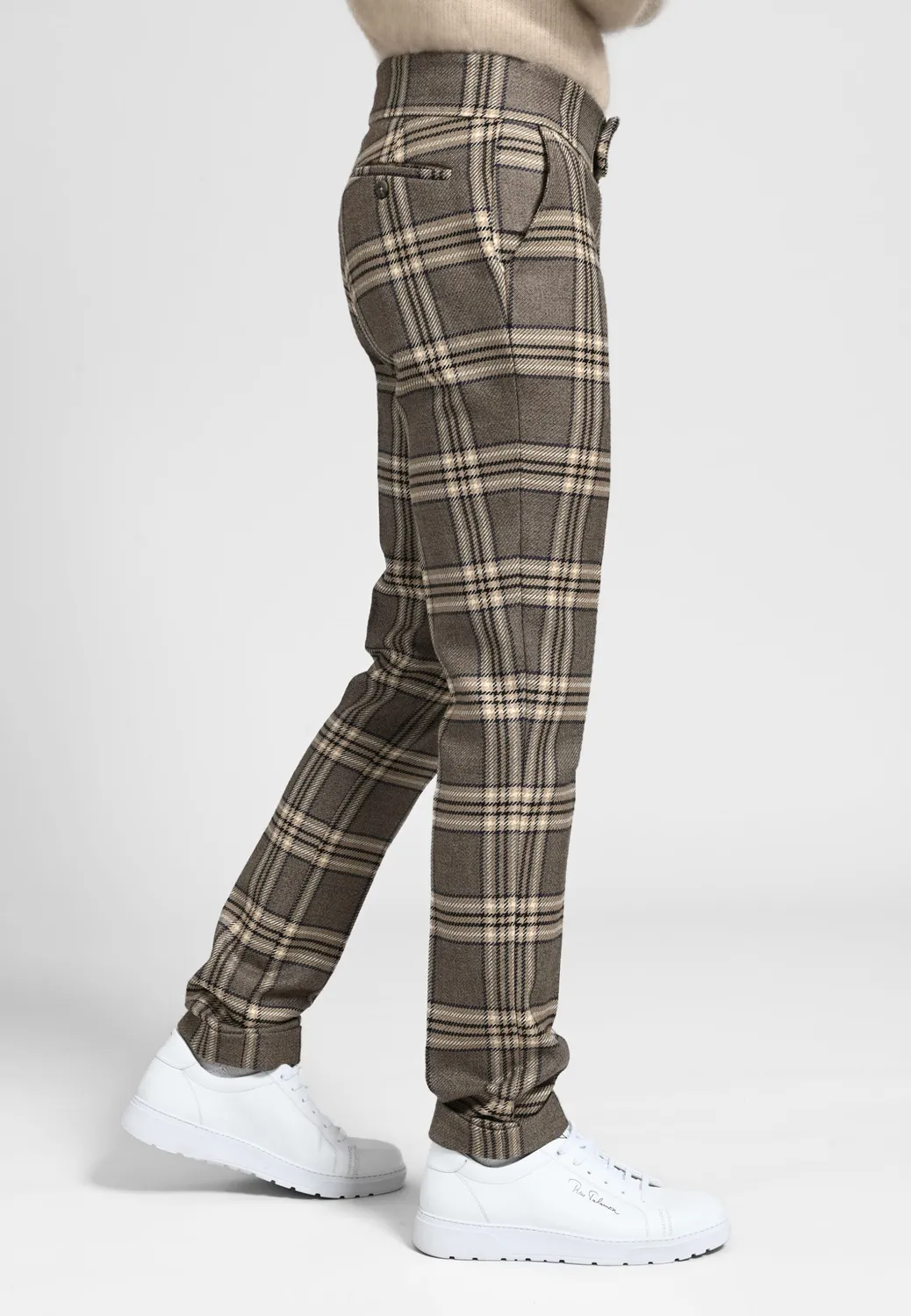 Pierre Talamon Pantalon à Carreaux Homme Classique