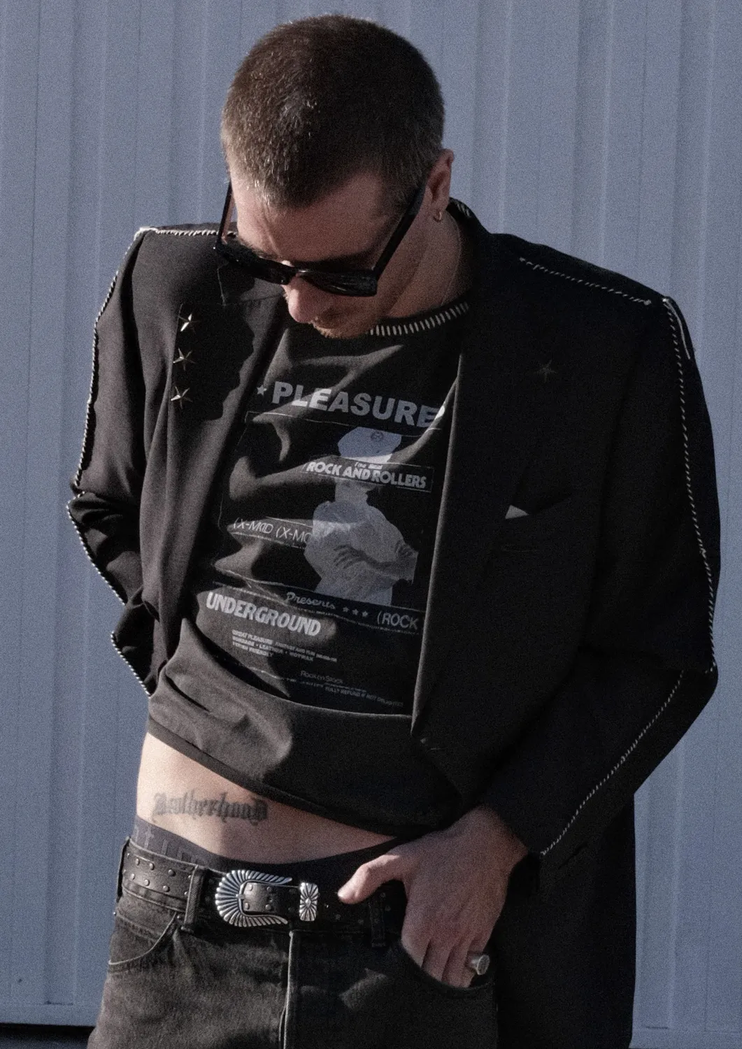 Paolo Leduc Pleasures t-shirt vintage noir coton bio