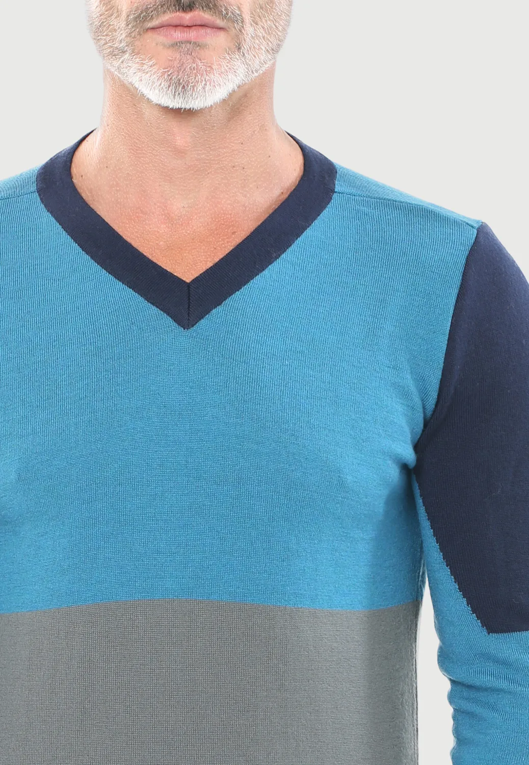 Pierre Talamon pull Boyd turquoise homme