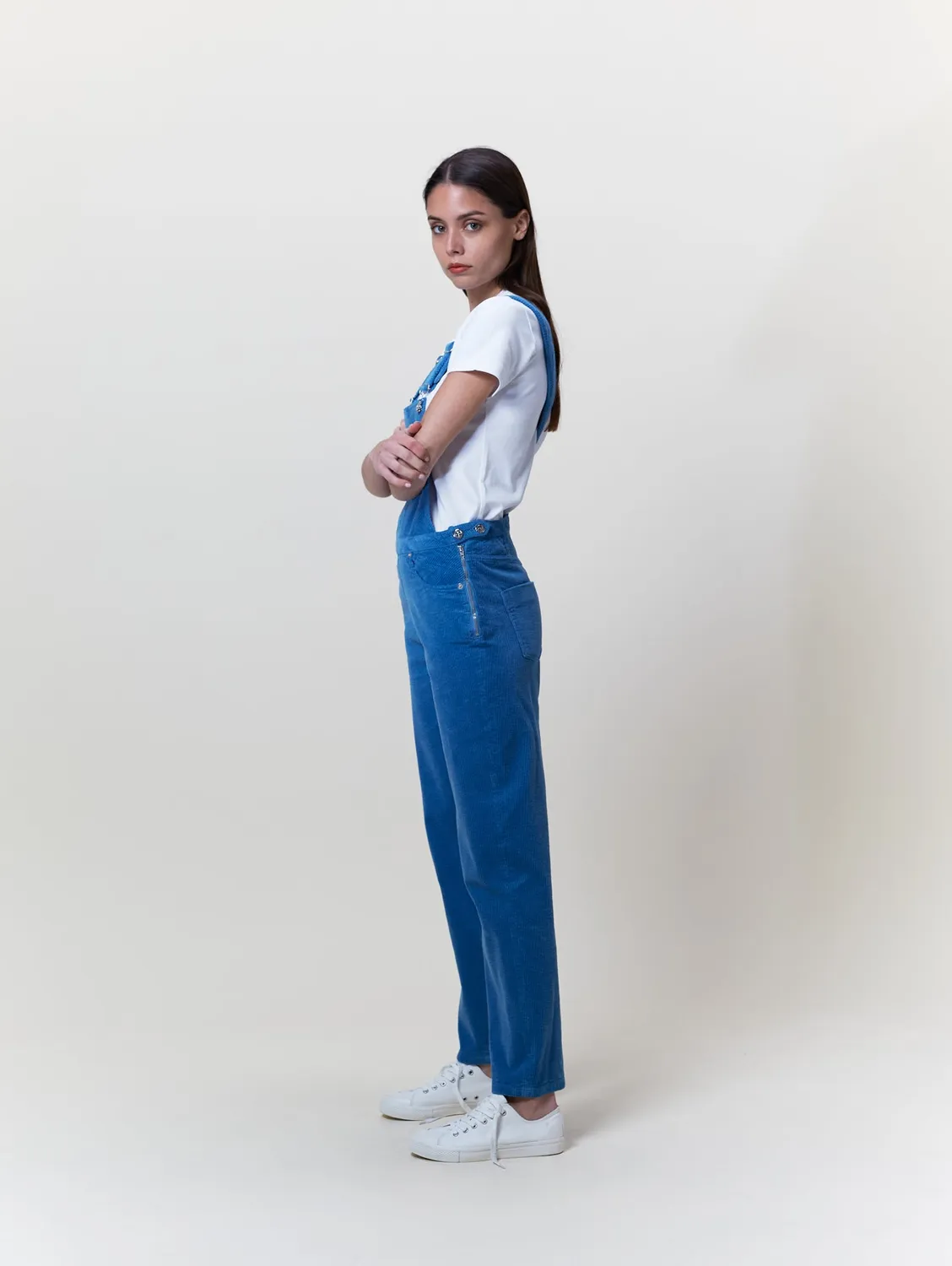 Cotelé Paris Sifnos salopette mom velours 32-44