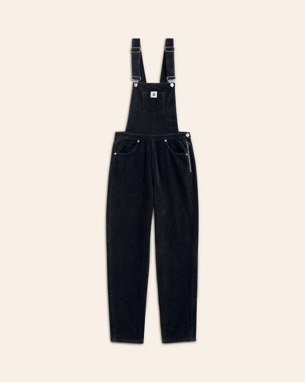 Cotelé Paris Mom salopette femme navy velours