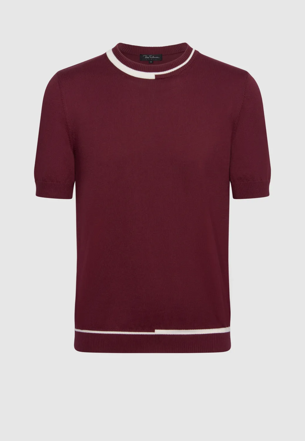 Pierre Talamon T-shirt jersey coton bordeaux 100% coton