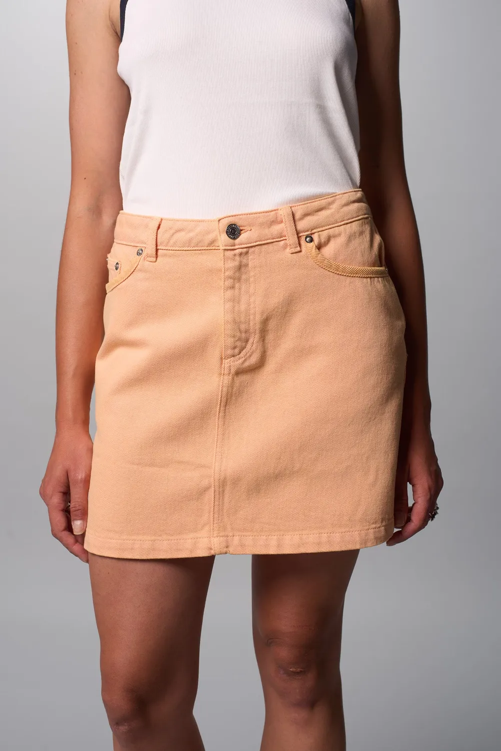 Cotelé Paris Jupe Mel pêche jean léger