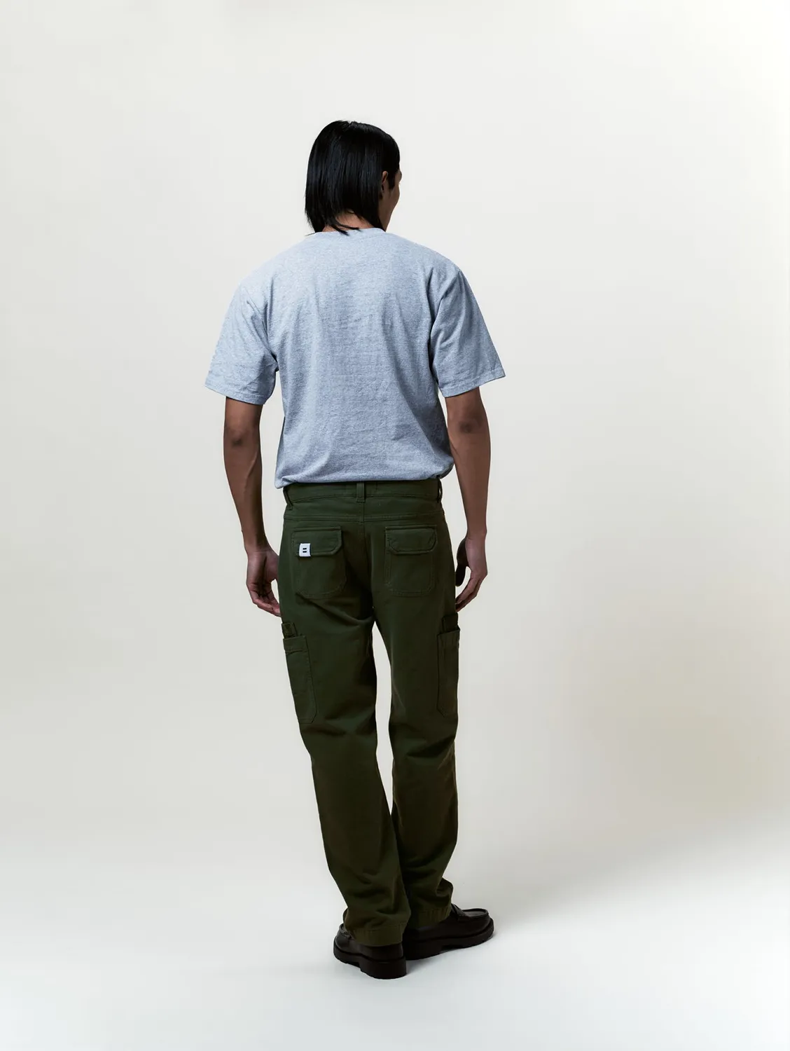 Cotelé Paris Pantalon Cargo Toile olive coton bio